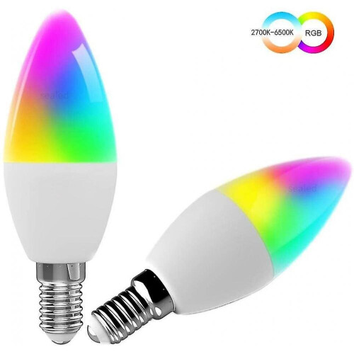 Smart Light Bulb E12 Base Candelabra Bulb Compatible With Alexa Google Home