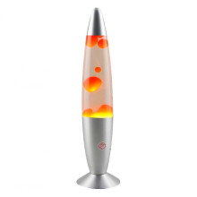 Metal Base Lava Waxing Lamp 25w Clear Water Orange Wax Light Creative Decoration Light Bedroom Night Light