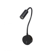 2pcs Desk Work Led Lamp 3w Wall Mounted Reading Lamp With Flexible Hose For Home And Hotel(black)