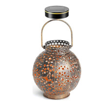 Solar Lanterns Outdoor, With Vintage Bronze Finish And Warm White Led