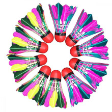 1s Duck Feather Badmintons Colorful Badminton Game Ball Head Shuttlecock For Indoor Outdoor (mixed Colors)