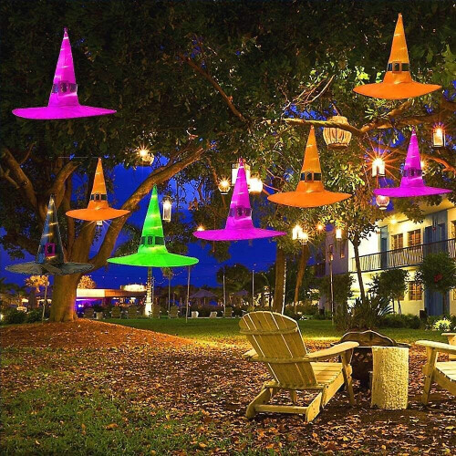 Halloween Witch Hat Halloween String Lights Outdoor Yard Decoration on OnBuy