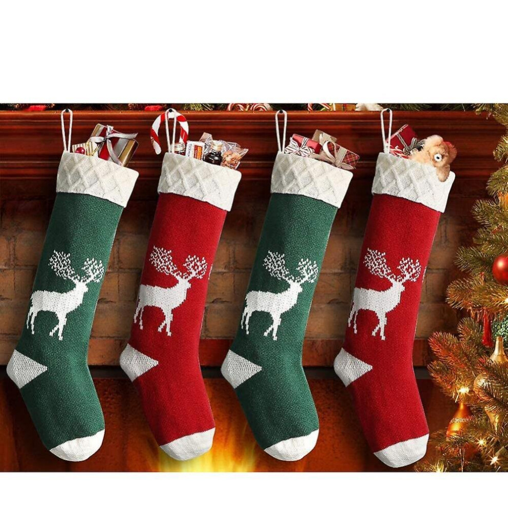 Set Of 4 46cm Large Classic Personalized Christmas Hanging Stocking