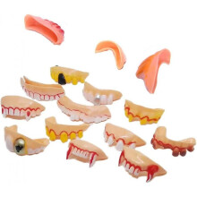 50 Pcs Funny Teeth Ugly Fake Teeth Prank Toy Plastic Troubled Teeth, For Holiday Christmas Decoration