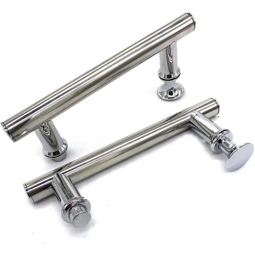 2 Pcs 145mm (14.5cm) Chrome Abs Shower Door Handle