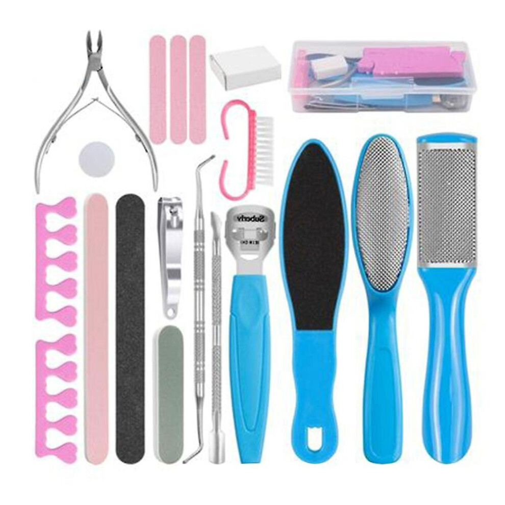 Professional Pedicure Tools Set Foot Care Kit Stainless Steel Foot Rasp Foot Dead Skin Remover Pedicure Kit For Men Women