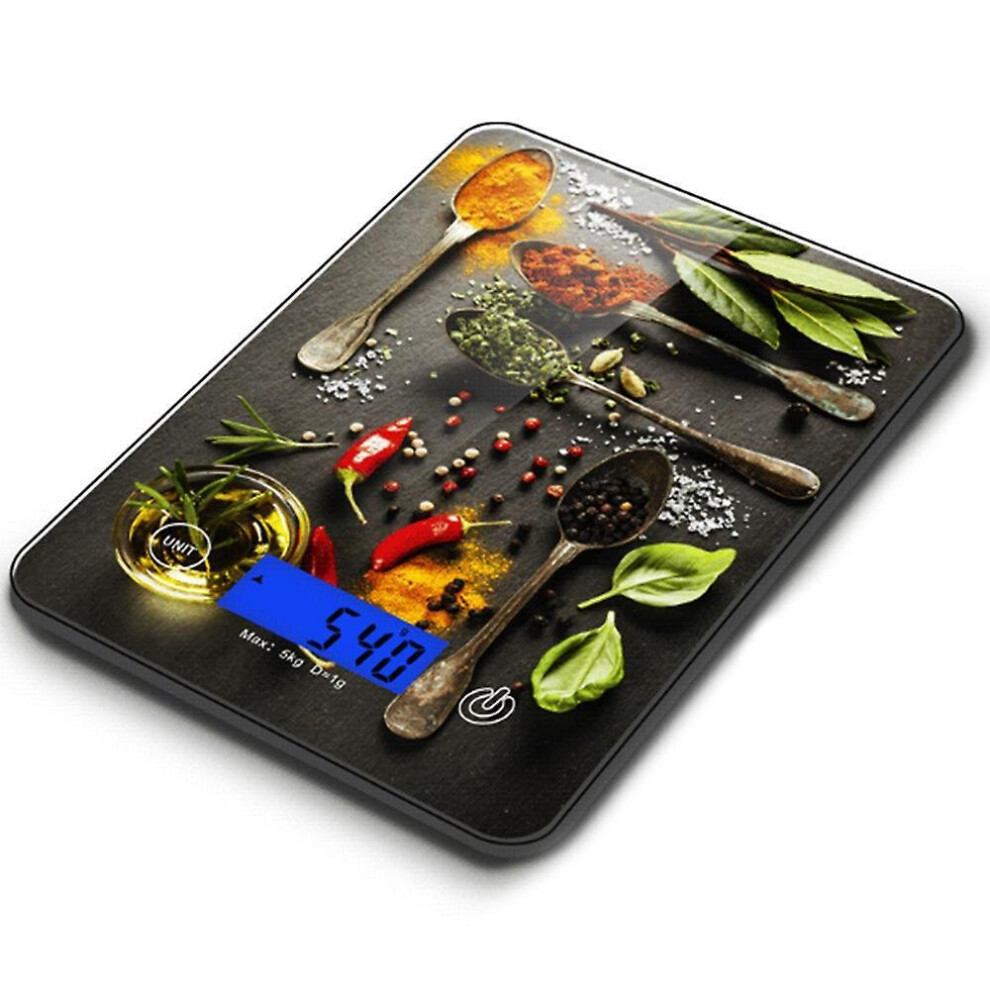 Hkhbjs Black Digital Kitchen Scales, Weight Up To 5 Kg, With Touch Function, 5Kg