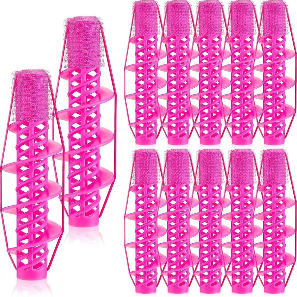 12 Pieces Spiral Curling Hair Rollers Salon Hairdressing Curlers No Heat Hair Curler Clamp Roller Diy Spiral Curling Styling Tool For Home Salon Suppl