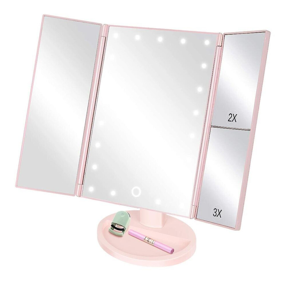 Makeup Mirror With Lights 22 Led,touch Screen,180 Degree Rotation-image-OPC-P9WFDSC-NEW