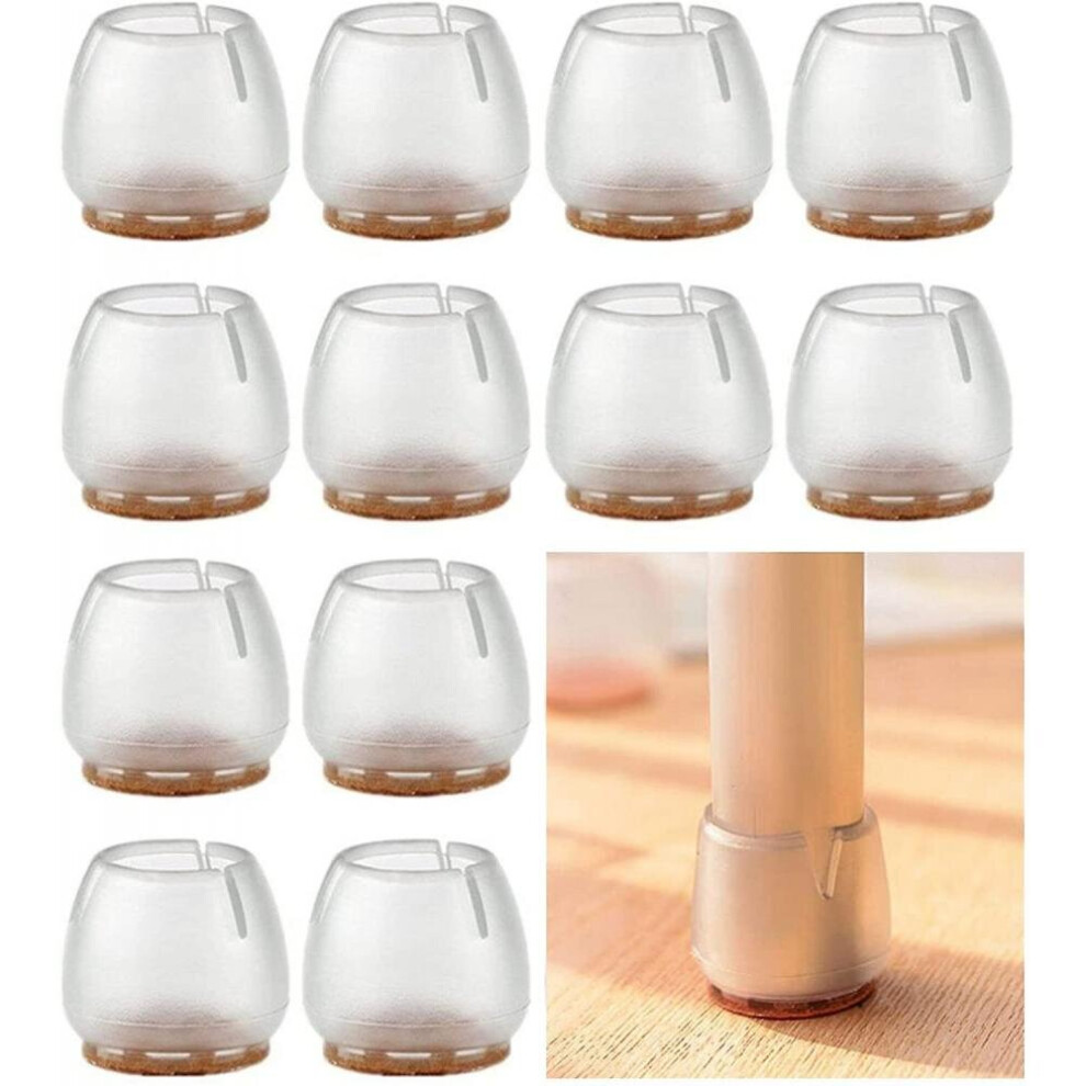 16 Pieces Chair Caps Furniture Glides Silicone Protection Furniture Foot Pads Chair Leg Caps Table Cover Scratches Floor Protectors For Round Legs