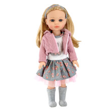 (Sophia (Pink Cardigan)) BiBi Doll Baby Doll Girl with Long Styling Hair American Style Fashion Dolls 15"