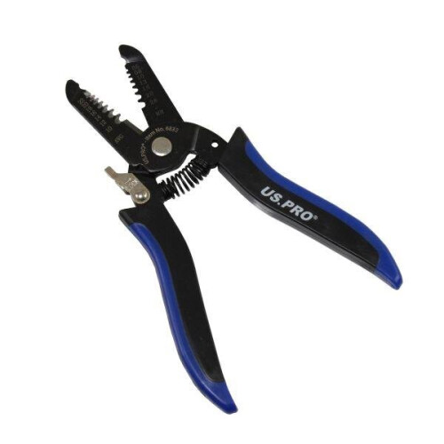 us pro US PRO Tools Precision Wire Strippers Cutters 7 Inch 0.6 - 2.6mm Safety Lock 6832 1