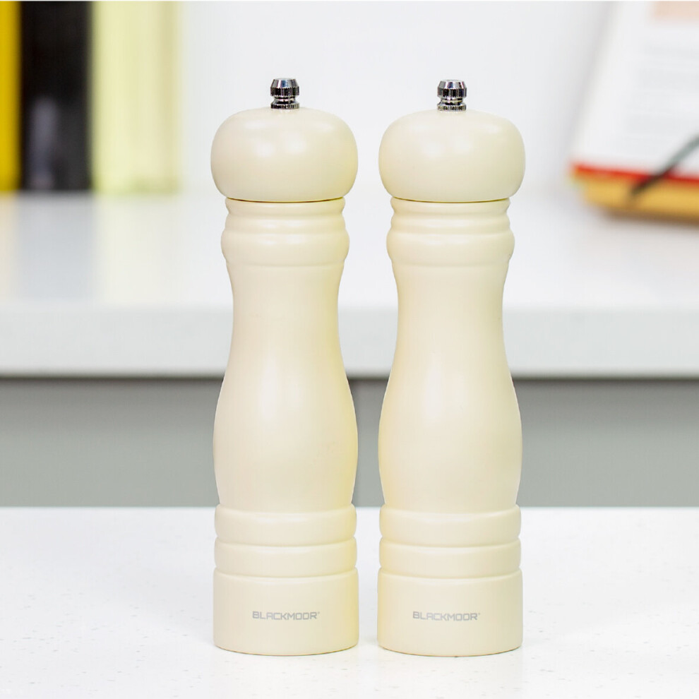 (Cream) Blackmoor Manual Salt And Pepper Grinder Set