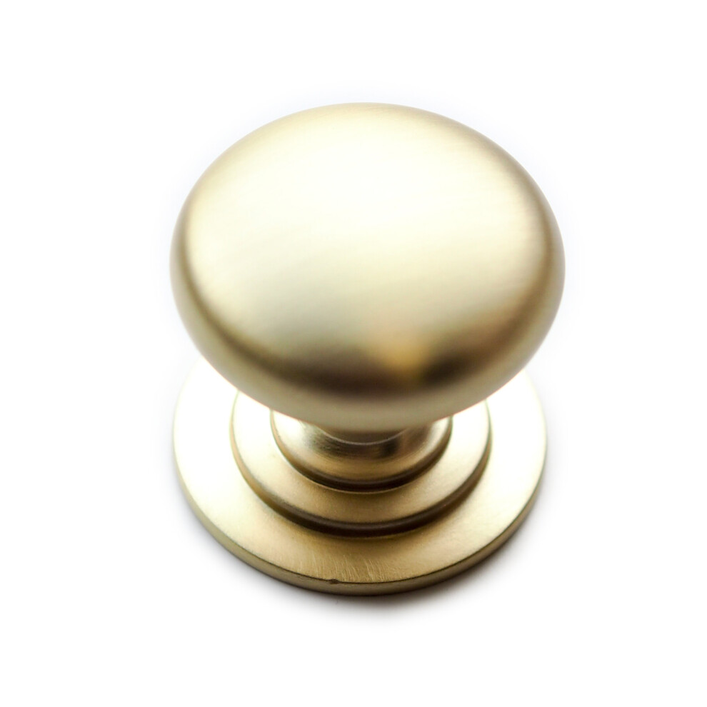 (42mm Knob) Brushed Brass 64mm Shaker Cup Handle & Knobs