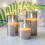 (Grey) Flameless Candles with Remote Flickering LED 3