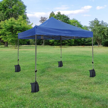 (Blue) 3x3M Heavy Duty Pop Up Gazebo Canopy Marquee Commercial Market Stall