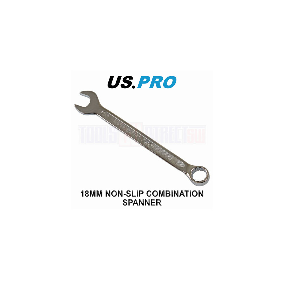 US PRO Tools 18MM Non-slip Combination Spanner Wrench 3555