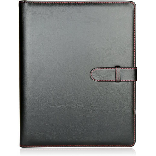 H&S 40 Pockets A4 Presentation Folder Ring Binder Document File Folder Display Book Portfolio Professional Conference Folder Faux Leather