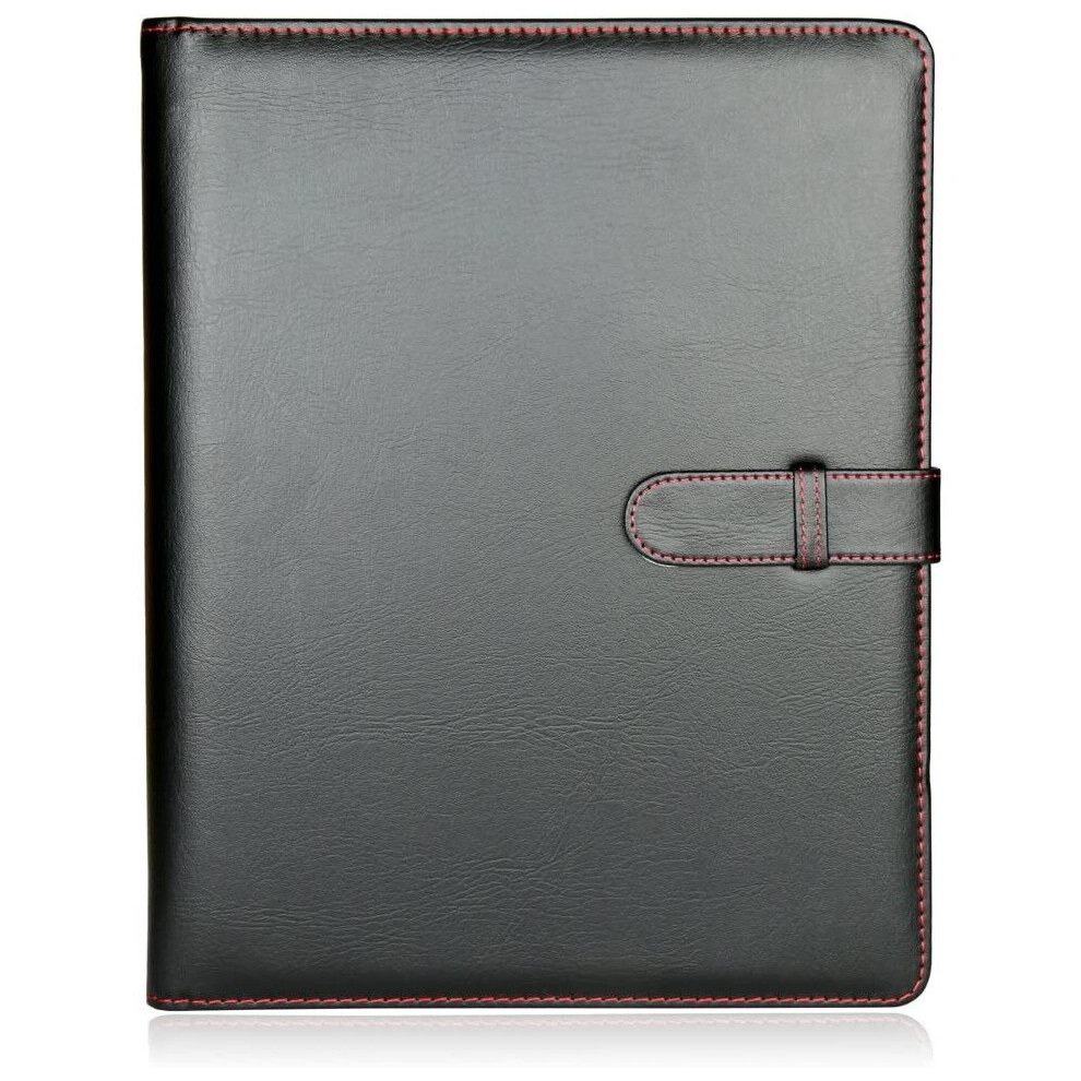 H&S 40 Pockets A4 Presentation Folder Ring Binder Document File Folder Display Book Portfolio Professional Conference Folder Faux Leather