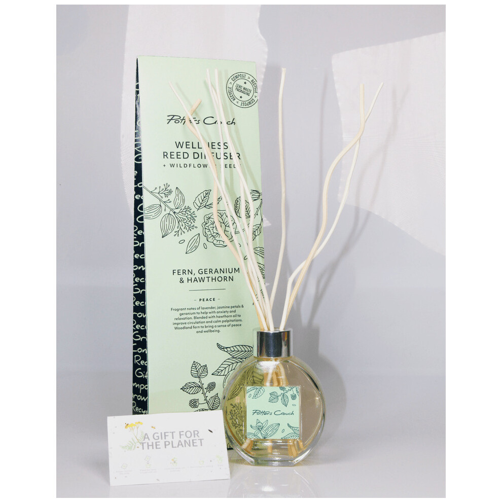 Potters Crouch Wellness Reed Diffuser - Fern, Geranium & Hawthorn