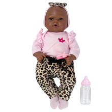 (Ethnic Open Eyes Girl) BiBi Doll Reborn Baby Doll Realistic 17" Realistic Newborn with Dummy, Bottle & Birth Certificate