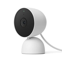 Google Nest Cam (Indoor, Wired) Security Camera - 1080p HD, HDR Night Vision, Person Alerts, 24/7 Live View, Works with Google Assistant