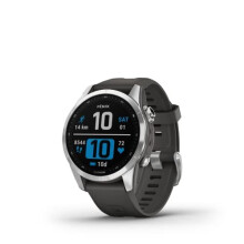Garmin f?nix 7S Multisport GPS Watch, Stainless Steel with Graphite Band