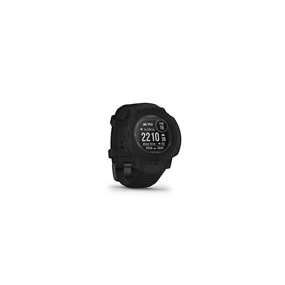 Garmin Instinct 2 Solar Tactical Edition Rugged GPS Smartwatch, Black
