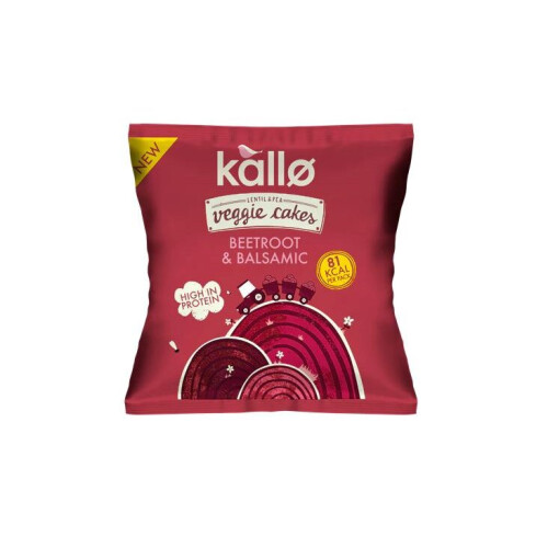 Kallo Beetroot & Balsamic Veggie Cakes Snack Packs 22g (Pack of 12)