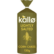Kallo Lightly Salted Corn Cakes 130g (Pack of 6)
