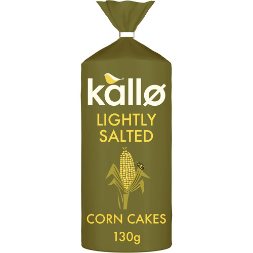 Kallo Lightly Salted Corn Cakes 130g (Pack of 6)