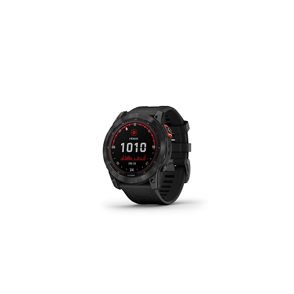 Garmin fenix 7X Solar Multisport GPS Watch, Slate Grey with Black Band