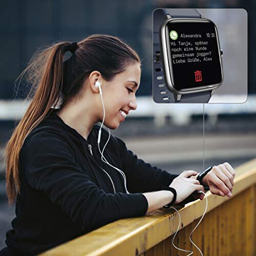 Hama Orologio connesso Hama Fit Watch 4900 impermeabile con schermo touchscreen 1,3'' e notifiche per iOS e Android 2