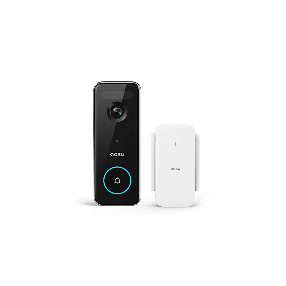 Video Doorbell Camera Wireless - aosu 5MP UHD, No Monthly Fee, Triple Motion Detection, Enhanced 2.4/5 GHz WiFi, 180-Day Battery Life, 8g Lo