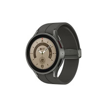 Samsung Galaxy Watch5 Pro Smart Watch, Health Monitoring, Fitness Tracker, Long Lasting Battery, LTE, 45mm, Grey Titanium, UK Version - Refurbished