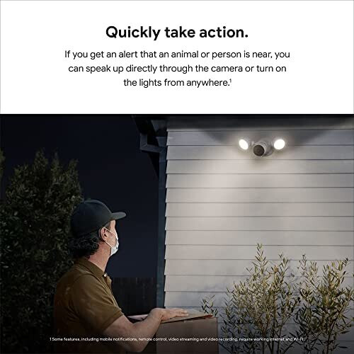 Google Google Nest Cam with Floodlight (Outdoor, Wired) Security Camera - Smart Home WiFi Camera 2