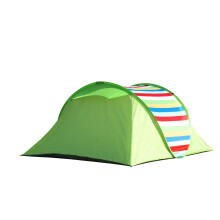 Pro Action Pattern 4 Man 1 Room Pop Up Camping Tent - Green - Refurbished