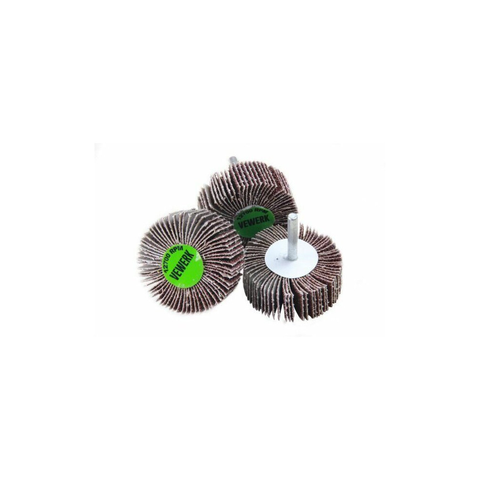 Vewerk By Bergen 60Mm X 25Mm Flap Wheel 80 Grit X 10 B2113 5060599865058