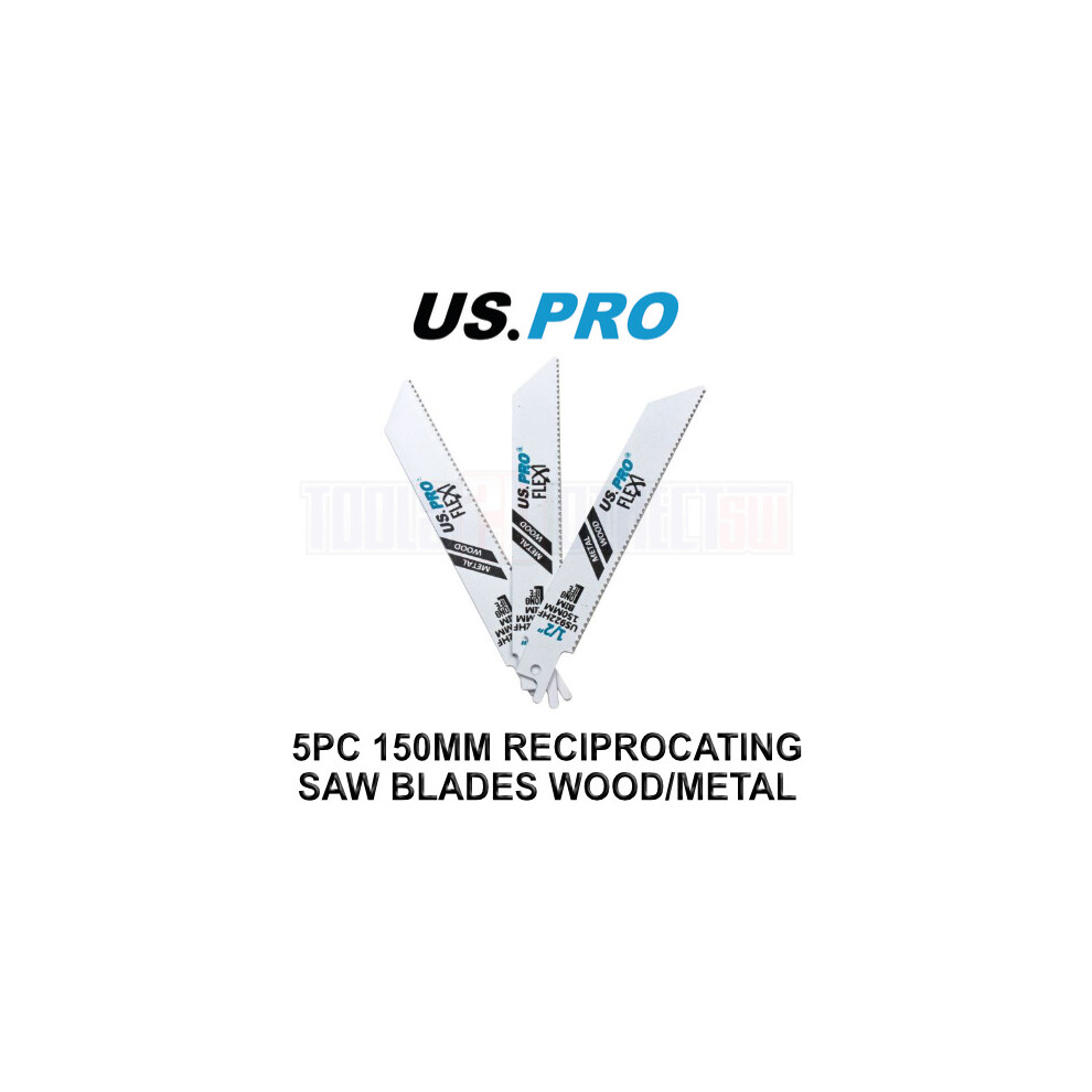 US PRO Tools 5 X 150MM Reciprocating Saw Blade For Wood US922HF 9166