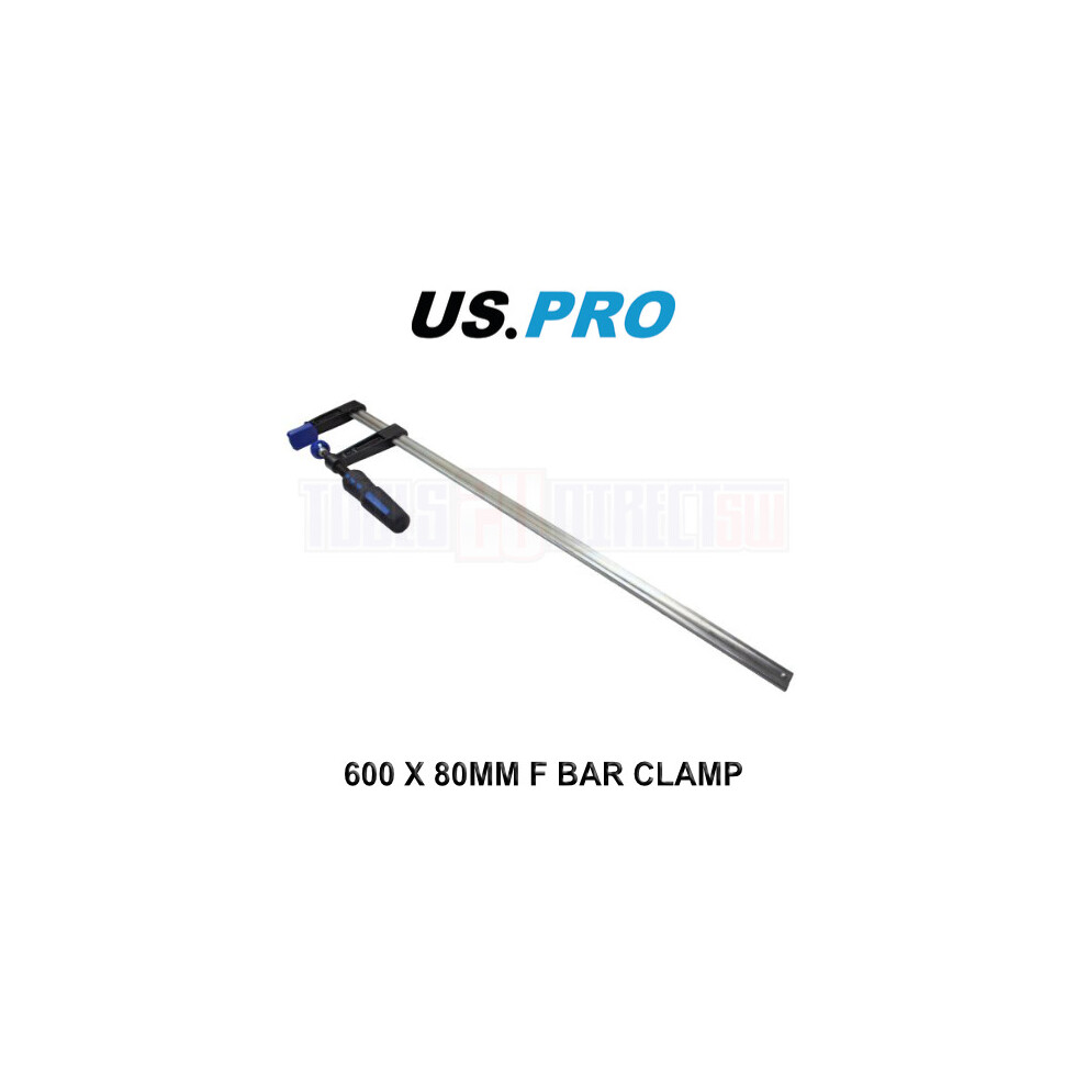 US PRO Tools 600 X 80mm F Clamp Sliding Bar Profile Clamp Quick Slide 2691