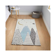 Mountain + Stars Kids Rug - Blue - 120cm x 170cm