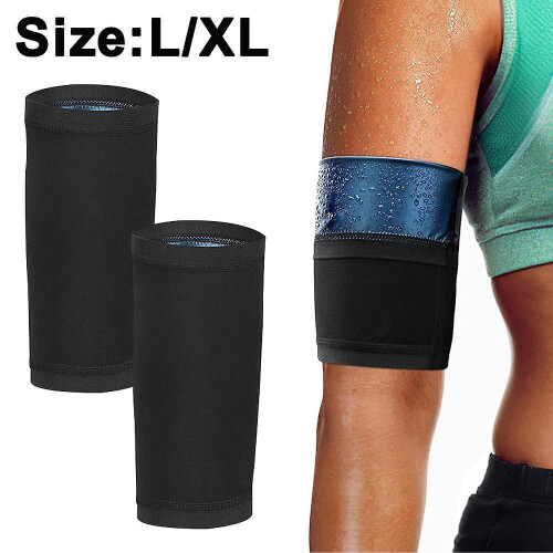 1 Pair Sweat Shaper Arm Trimmers, Compression Sweat Bands, Performance Sleeves Fat-reducing Drawstring Elastic Arm Band
