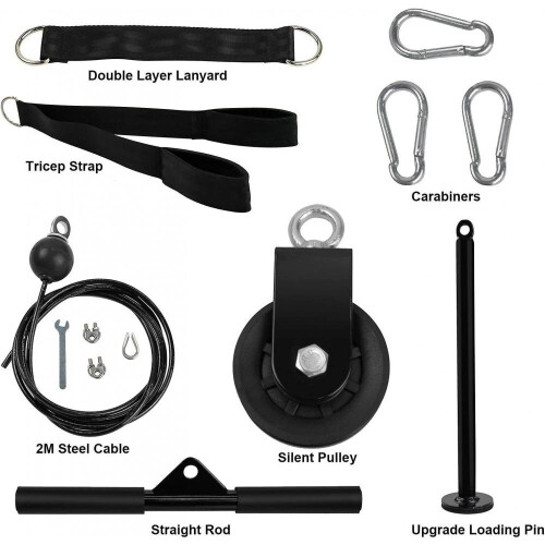 Pull Down Pulley, Forearm Exercise Lat Pulldown Pulley For Cable Wrist Roller Sport Arm Strength Training 2