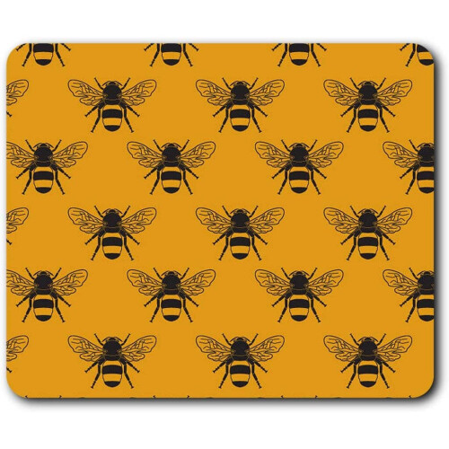 Bees Pattern Art Mouse Mat Pad Computer PC Laptop Gaming Office Home Desk Accessory Gadget 3719