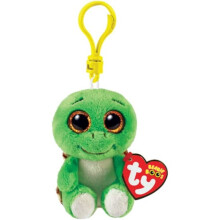 Ty ? Plusch-Schlusselanhanger ? Beanie Boos Clips ? Schildkr?te ? Turbo ? Grun und Braun ? mit goldenen Glitzeraugen ? Das Plusch mit den grossen