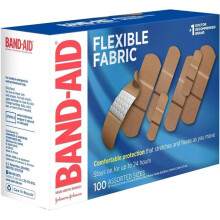 Johnson & Johnson Consumer JOJ115078 Flexible Fabric Adhesive Bandages, Pack of 100