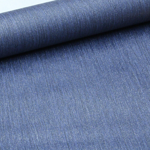 Plain Dark Navy Midnight Blue Glitter ShimmerTextured Crystal Vinyl Wallpaper 2