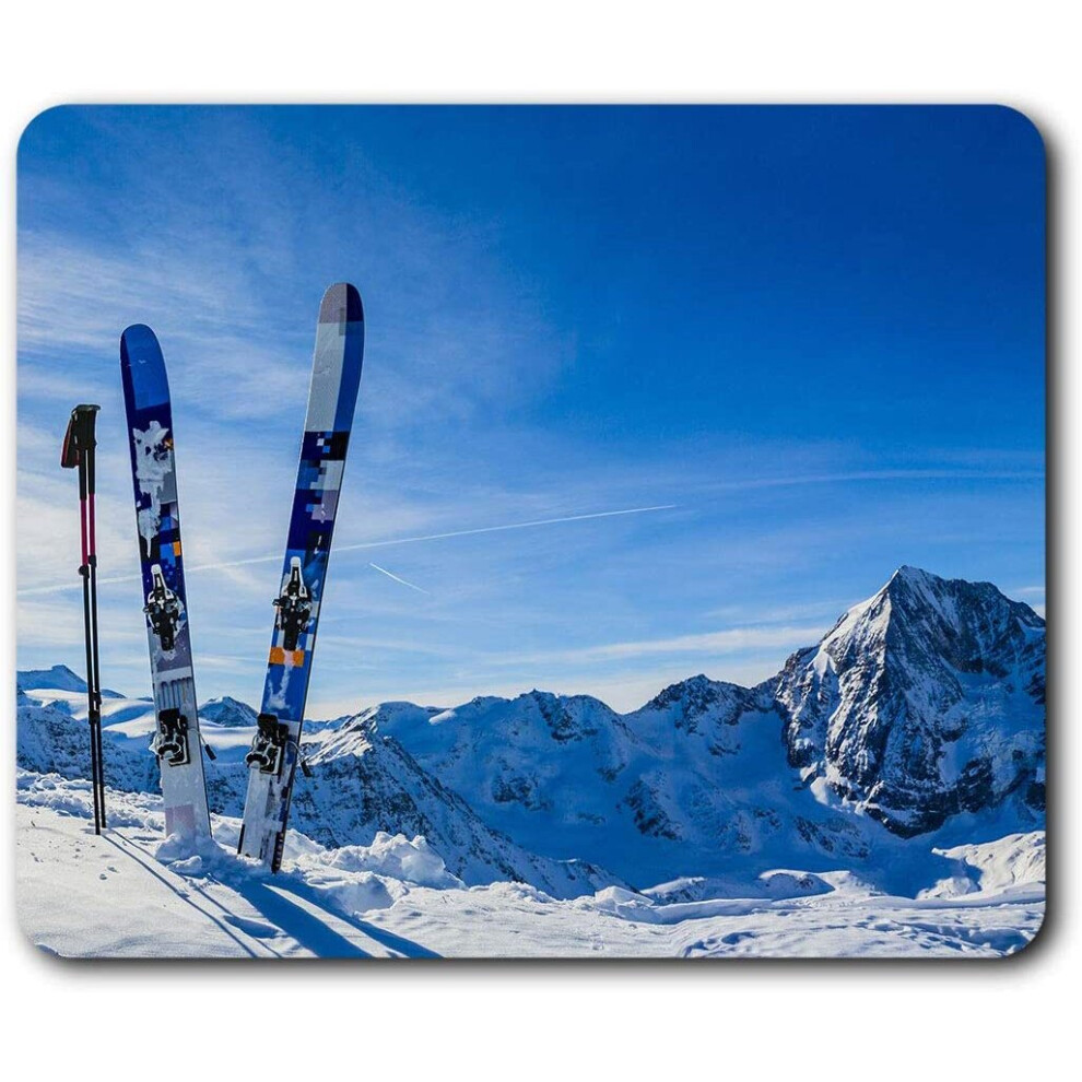 Snowy Mountain Ski Skiing Mouse Mat Pad Computer Pc Laptop Gaming Office Home Desk Accessory Gadget 2151 7625998839048