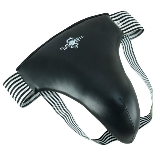 (Medium) Playwell Mens Black Deluxe Padded Groin Guard