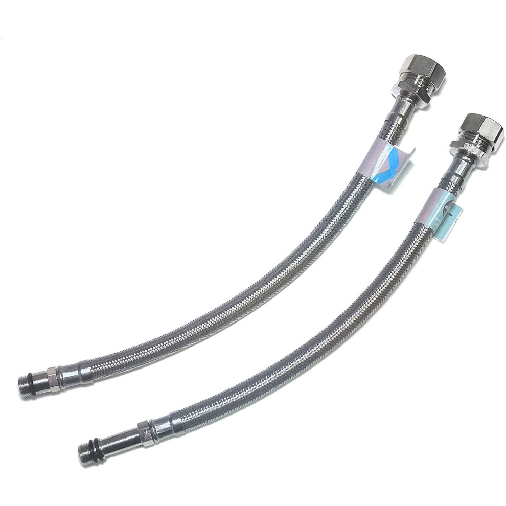 Xcel Homeâ¢ 2 X 300Mm M12 X 15Mm Compression Monobloc Tap Connectors Kitchen Basin Flexi Pipes 762301123320